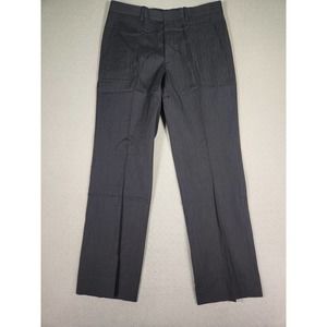 DKNY‎ Pants Mens 32 Wool Blend Soho Fit Chino Modern Stripe Mid Rise Italy